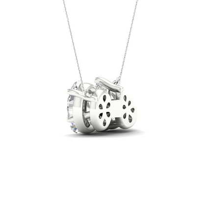 2 CTW Lab Grown Diamond Pear And Oval Pendant