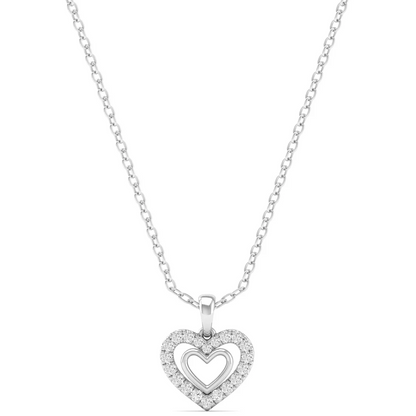 0.15CTW Lab Grown Diamond Heart Pendant