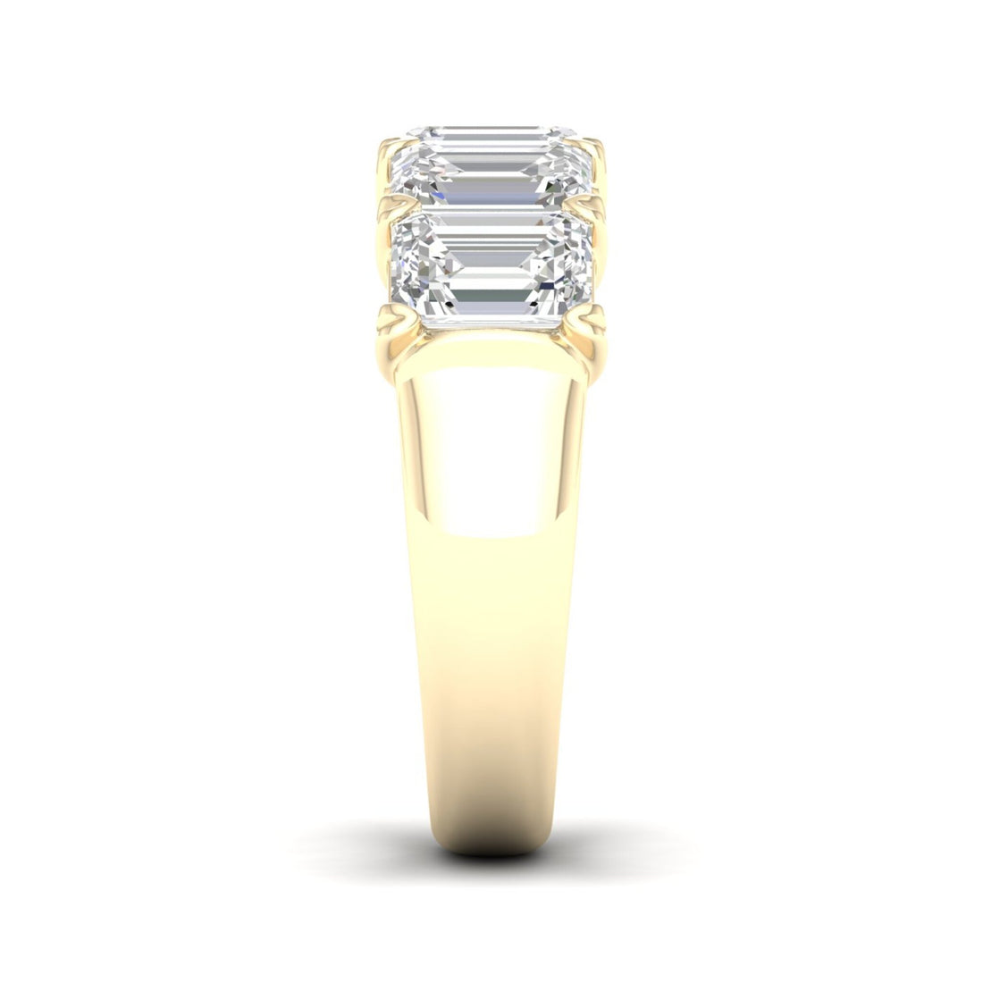 4 CTW Five Stone Emerald Lab Grown Diamond Anniversary Band