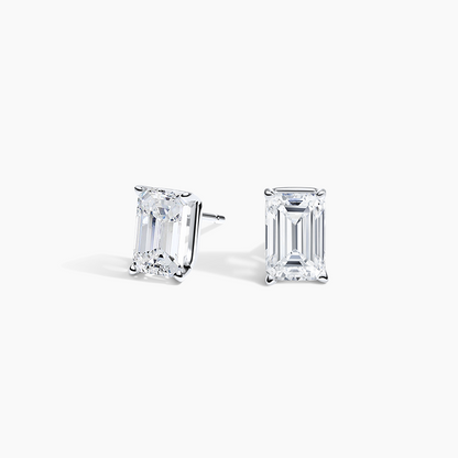 1 CTW Emerald Cut Lab Grown Diamond Stud Earrings