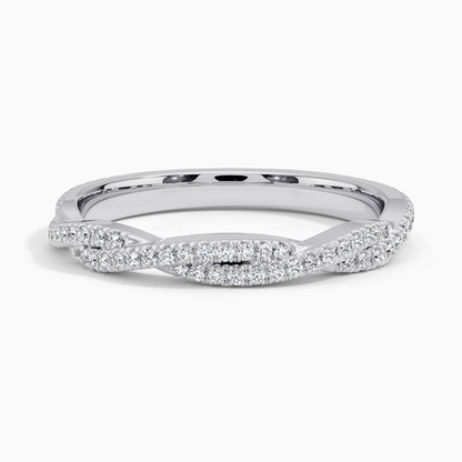 0.26CTW Lab Grown Diamond Twisted Simple Wedding Band