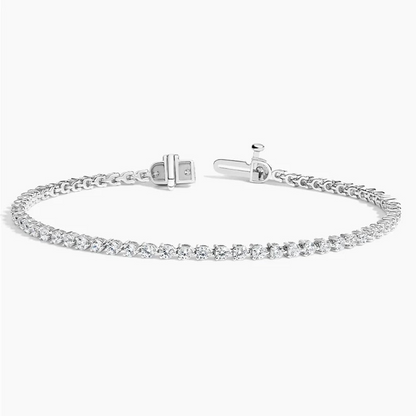 2CTW 7 inch Three Prong Lab Grown Diamond Tennis Bracelet