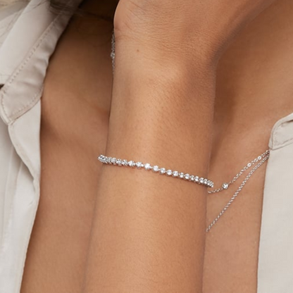 2CTW 7 inch Three Prong Lab Grown Diamond Tennis Bracelet