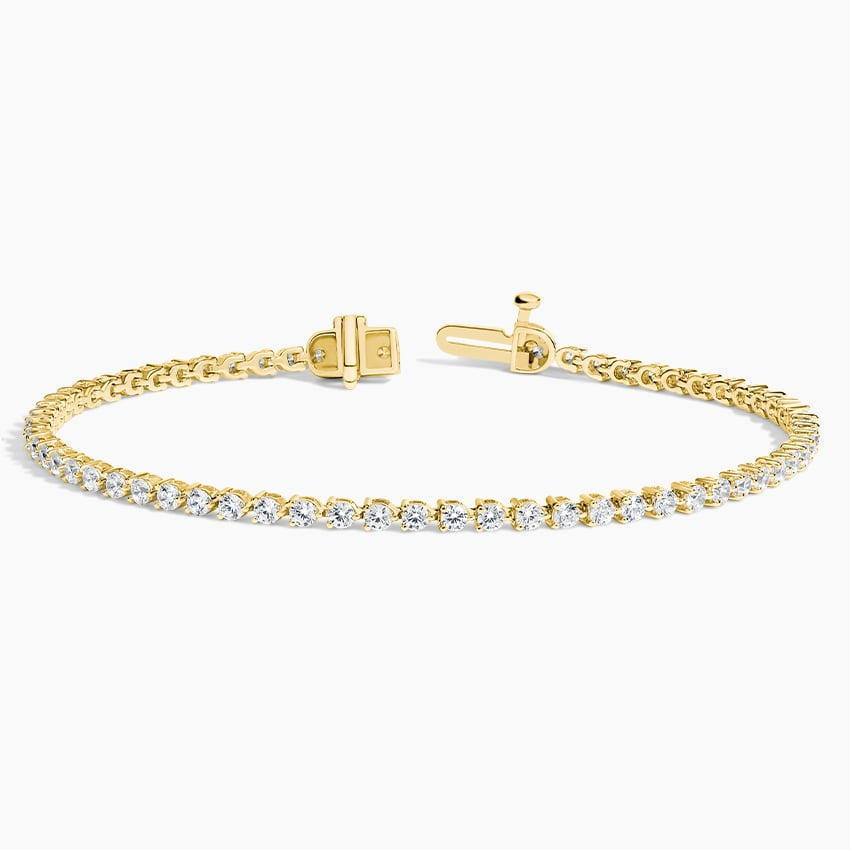 2CTW 7 inch Three Prong Lab Grown Diamond Tennis Bracelet
