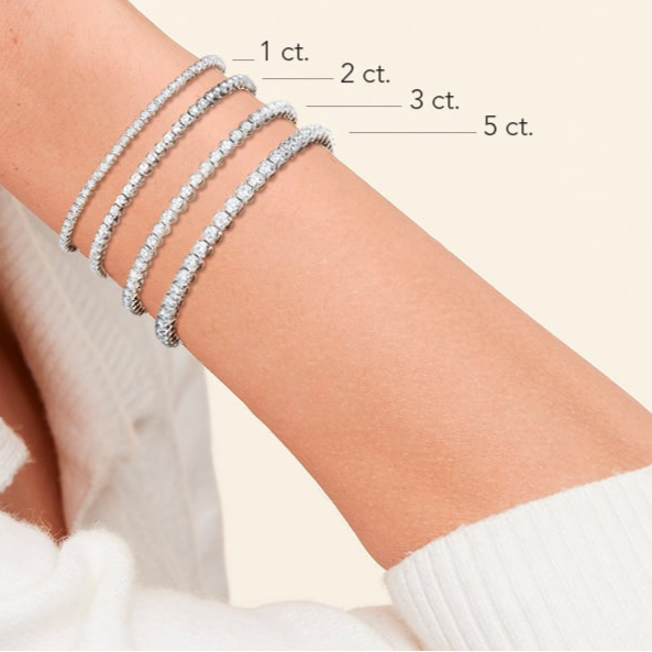 3CTW 6.5 inch Lab Grown Diamond Line Tennis Bracelet