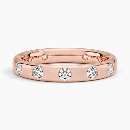 0.77CTW Lab Grown Diamond Flush Setting Wedding Band
