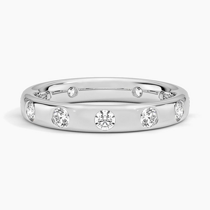 0.77CTW Lab Grown Diamond Flush Setting Wedding Band
