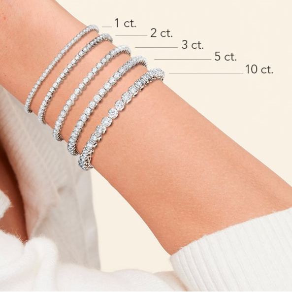 1CTW 7 inch Round Cut Certified Lab Grown Diamond Tennis Bracelet