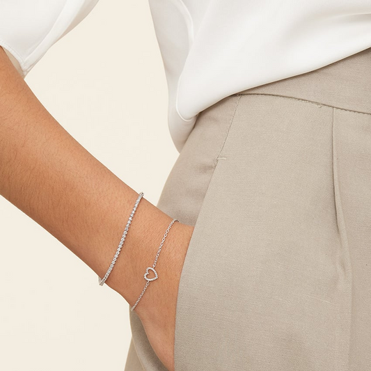 1CTW 7 inch Round Cut Certified Lab Grown Diamond Tennis Bracelet