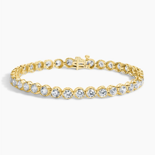 7CTW 7 inch Round Lab Grown Diamond Simple Tennis Bracelet