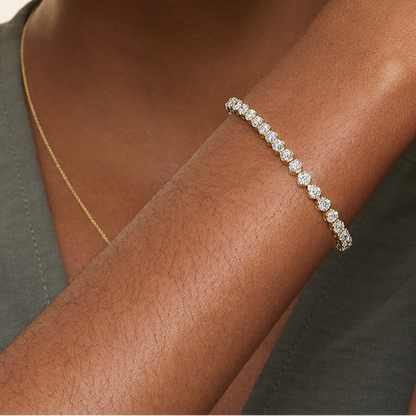 7CTW 7 inch Round Lab Grown Diamond Simple Tennis Bracelet