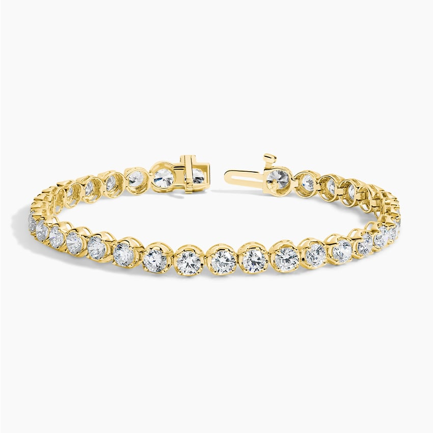 7CTW 7 inch Round Lab Grown Diamond Simple Tennis Bracelet