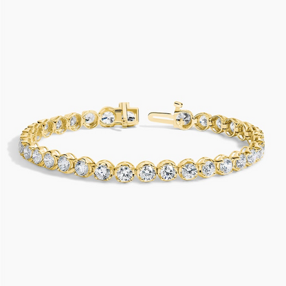 7CTW 7 inch Round Lab Grown Diamond Simple Tennis Bracelet