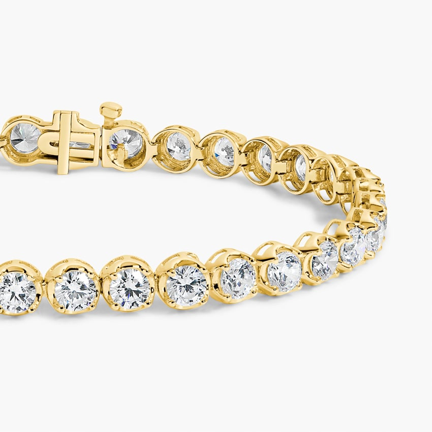 7CTW 7 inch Round Lab Grown Diamond Simple Tennis Bracelet