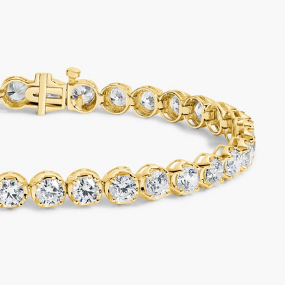 7CTW 7 inch Round Lab Grown Diamond Simple Tennis Bracelet