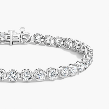 7CTW 7 inch Round Lab Grown Diamond Simple Tennis Bracelet