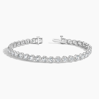 7CTW 7 inch Round Lab Grown Diamond Simple Tennis Bracelet