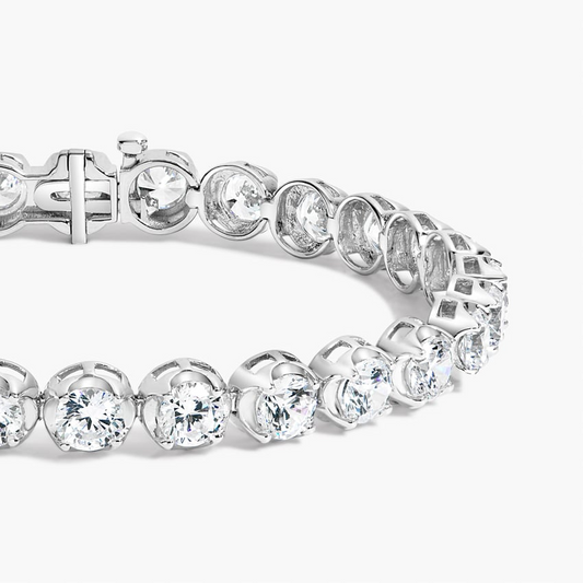 12CTW 7 inch Certified Lab Grown Diamond Tennis Bracelet in Gold