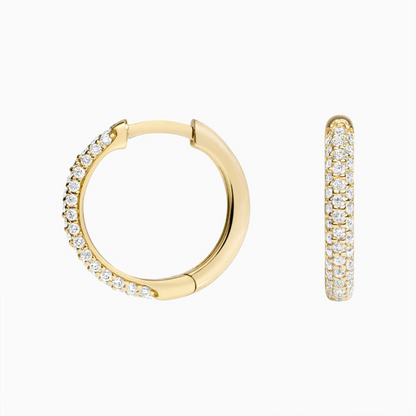 1/3 CTW Lab Grown Diamond Tube Huggie Earrings