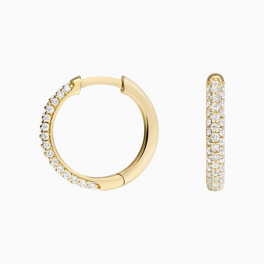 1/3 CTW Lab Grown Diamond Tube Huggie Earrings