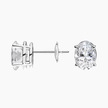 2 CTW Oval Lab Grown Diamond Stud Earrings