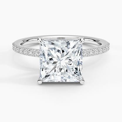 21/2Ct Princess Lab Grown Diamond Gold Engagement Ring