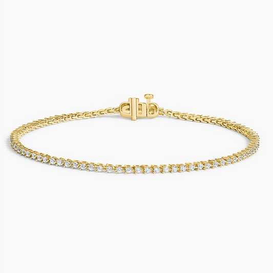 1CTW 7 inch Elegant Three Prong Lab Grown Diamond Tennis Bracelet