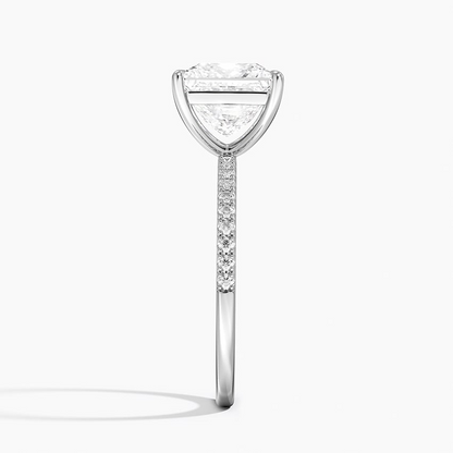 21/2Ct Princess Lab Grown Diamond Gold Engagement Ring