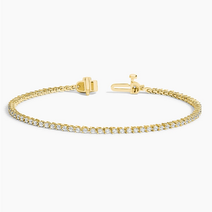 1CTW 7 inch Elegant Three Prong Lab Grown Diamond Tennis Bracelet