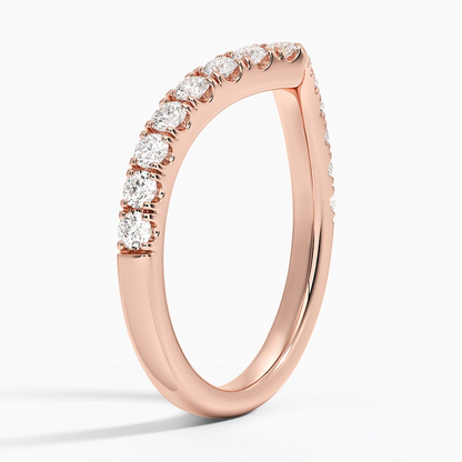 0.41 CTW Flair Lab Grown Diamond Ring In 18k Solid Gold
