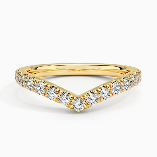 0.41 CTW Flair Lab Grown Diamond Ring In 18k Solid Gold