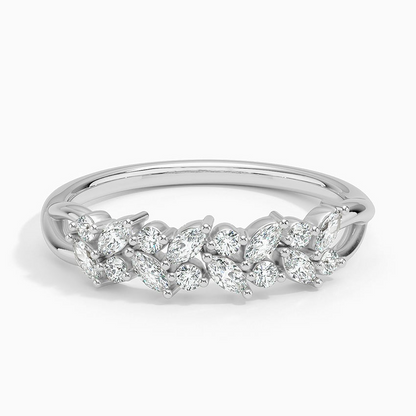 14k Gold Antique Lab Grown Diamond Women's Wedding Band