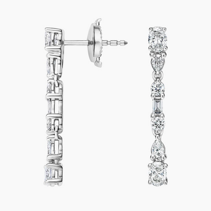 7/8 CTW Mireille Lab Grown Diamond Drop Earrings