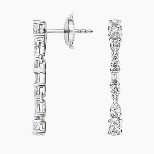 7/8 CTW Mireille Lab Grown Diamond Drop Earrings