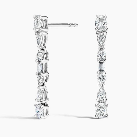 7/8 CTW Mireille Lab Grown Diamond Drop Earrings