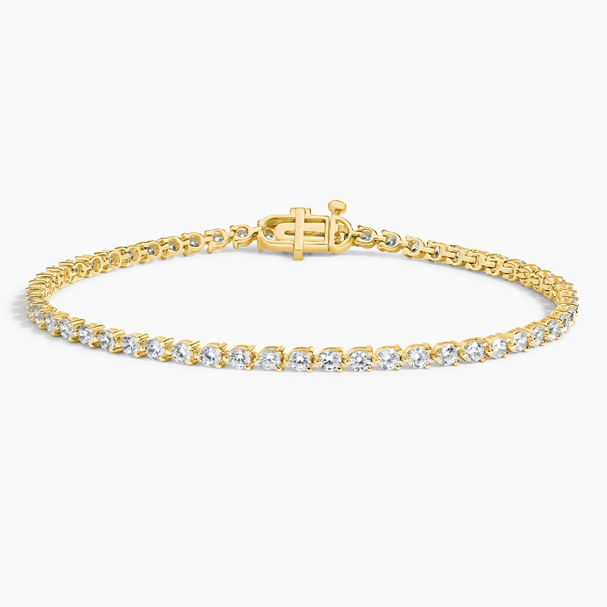 3CTW 7 inch Three Prong Lab Grown Diamond Tennis Bracelet For Unisex