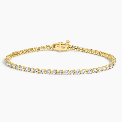 3CTW 7 inch Three Prong Lab Grown Diamond Tennis Bracelet For Unisex