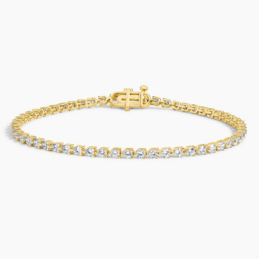 3CTW 7 inch Three Prong Lab Grown Diamond Tennis Bracelet For Unisex
