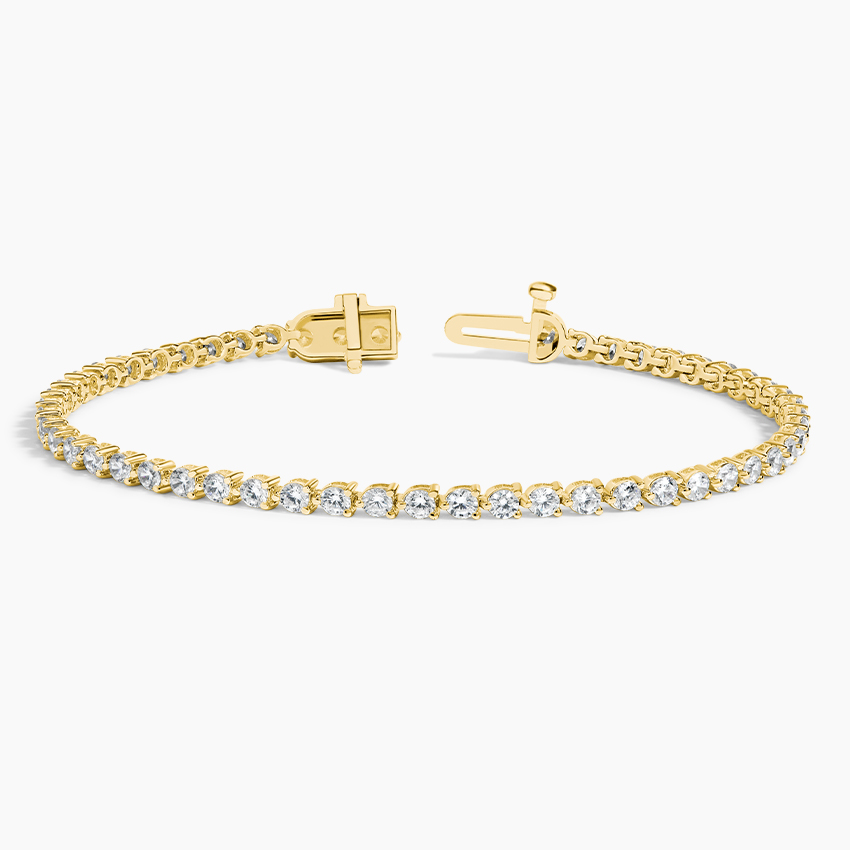 3CTW 7 inch Three Prong Lab Grown Diamond Tennis Bracelet For Unisex