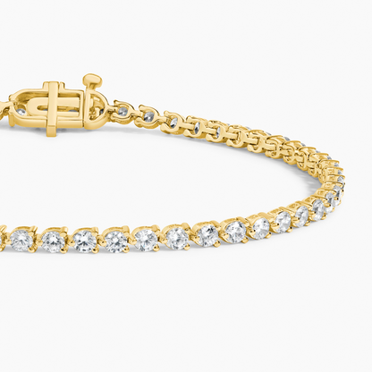 3CTW 7 inch Three Prong Lab Grown Diamond Tennis Bracelet For Unisex