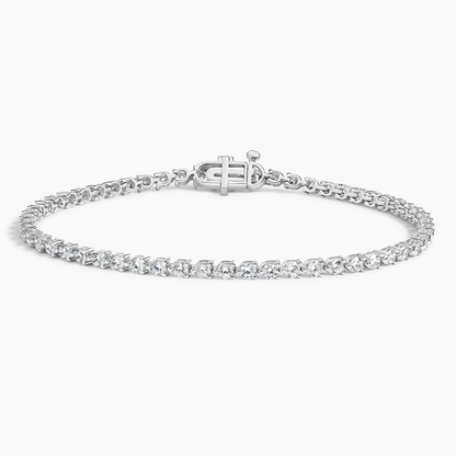 3CTW 7 inch Three Prong Lab Grown Diamond Tennis Bracelet For Unisex