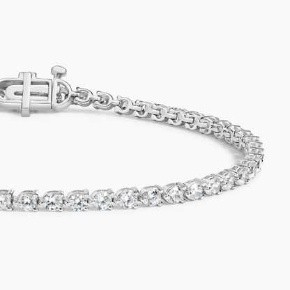 3CTW 7 inch Three Prong Lab Grown Diamond Tennis Bracelet For Unisex