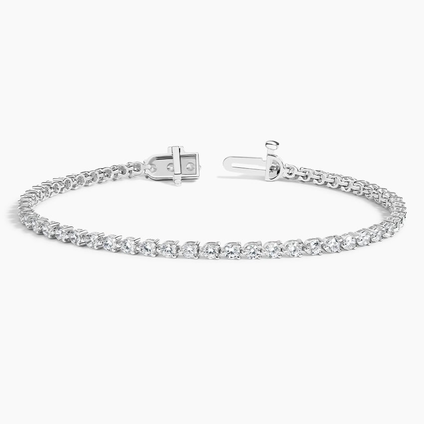 3CTW 7 inch Three Prong Lab Grown Diamond Tennis Bracelet For Unisex