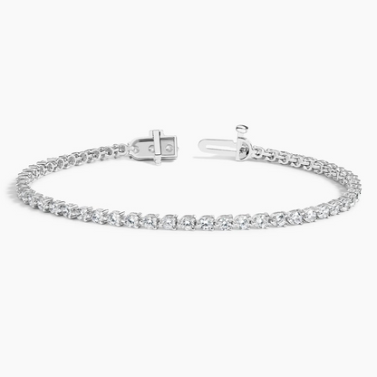 3CTW 7 inch Three Prong Lab Grown Diamond Tennis Bracelet For Unisex