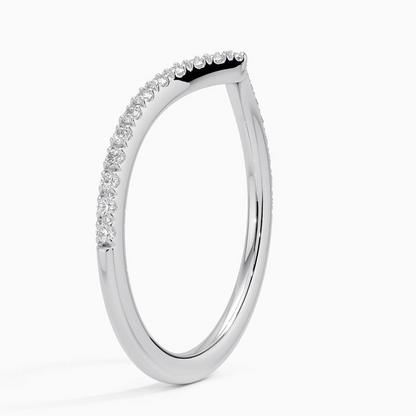 0.17CTW Flair Lab Grown Diamond 10k Gold Wedding Band Women