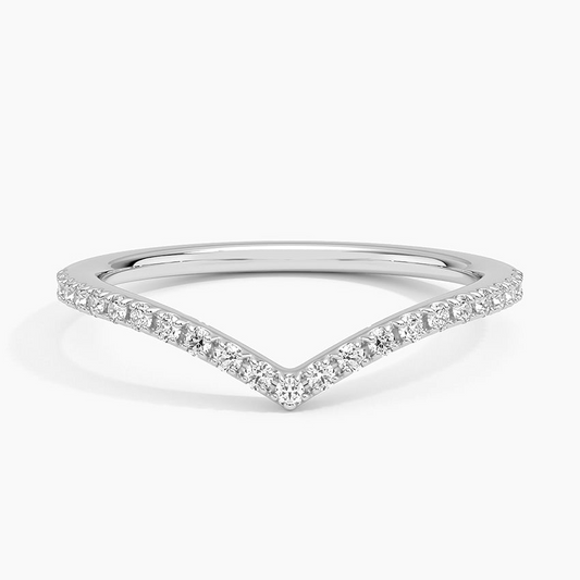 0.17CTW Flair Lab Grown Diamond 10k Gold Wedding Band Women