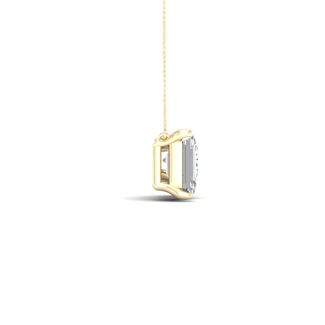 2.75 CTW Lab Grown Diamond Round Emerald Pendant