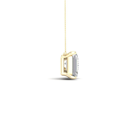 2.75 CTW Lab Grown Diamond Round Emerald Pendant