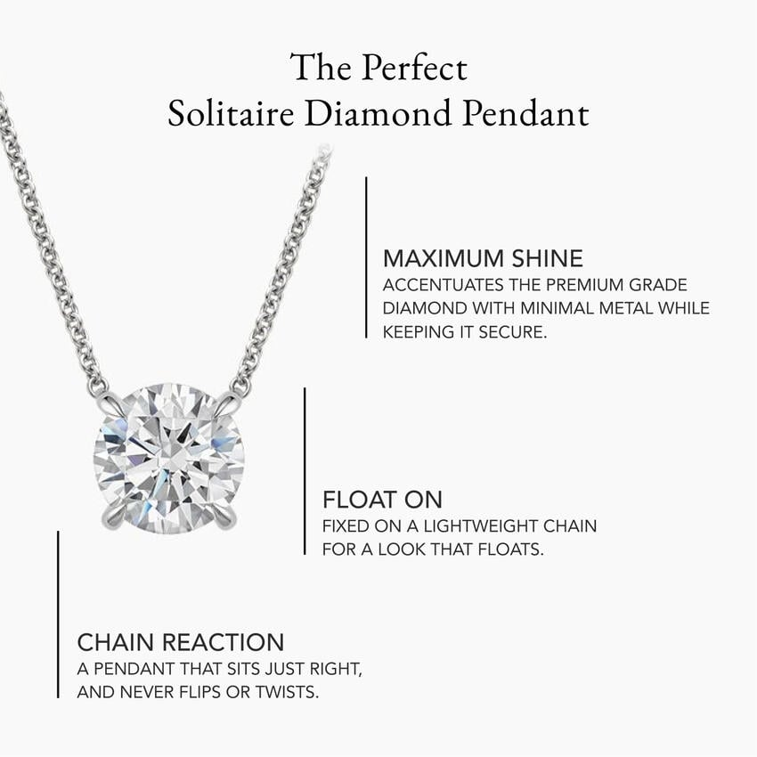 1/2 CTW Lab Grown Diamond Round Pendant