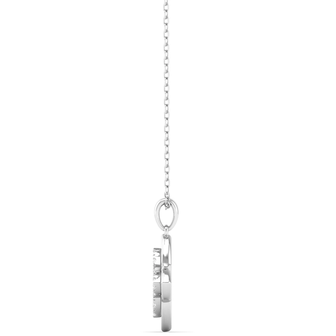 0.12CTW Lab Grown Diamond Clover Floral Pendant